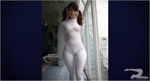 hot asian in yoga pants - ASIAN GIRL IN A VERY REVEALING WHITE YOGA SUIT - GirlsInYogaPants.com