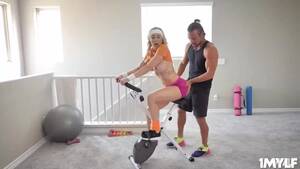 hot gym workout big tits - Hot big tits milf loves workout and an all out sex with his buddy watch  online