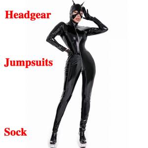 latex catsuit sex - Sexy Latex Catsuit PVC Faux Leather Jumpsuit Erotic Romper Halloween  Costume Lingerie Bodysuit Porn Clubwear Black Set 6832 L (Fit55-60 kg) :  Amazon.de: Health & Personal Care