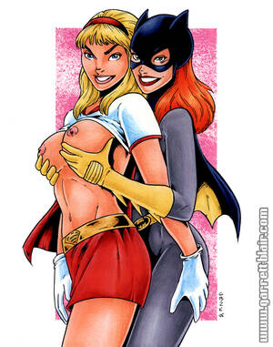 Batgirl And Supergirl Porn - Rule 34 - 2girls barbara gordon batgirl breasts grab dc female female only  garrett blair human multiple females red skirt skirt standing supergirl  topless yuri | 618223