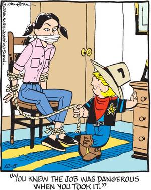 Family Circus Cartoon Porn Bondage - Wow, Dennis the Menace turned into bondage porn so gradually we barely  noticed!