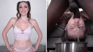 black vomit porn - 10 Inch Black Dick Throat Fucks White Chick Until Puking!