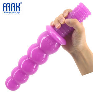 anal screw dildo - FAAK Big Solid Beads Dong Dildo 11.4inch Long Screw Handle Anal Plug Women  Adult Game