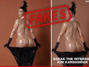 Kim Kardashian Fake Porn - Kim Kardashian -- Untouched Ass Photos Are Fake!