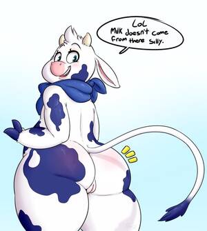 Cow Furries Porn - Rule 34 - anthro ass bovine cattle chubby chubby female dialogue english  text female first porn of franchise fur furry furry only horns lactaid  lactaid cow looking at viewer looking back mammal