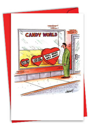 funny valentines cartoons porn - Never Walk Again: Humor Valentine's Day Greeting Card