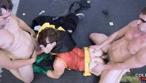 Batman Fucks Robin - Robin Gets Fucked By 2 Villains in The Adventures of Batman and Robin Gay  Porn Parody