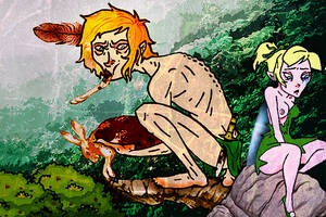 Cannibal Disney Porn - Rule 34 - anorexia blonde hair cannibal-col corpse crouching crying dagger  disney eating feather in hair feathers gore one breast out orange hair  peter pan (character) peter pan (disney) pointy ears ponytail