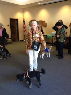 Library Meeting Porn - A dog and handler at a Library meeting