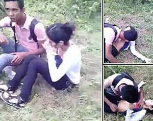 couple caught outdoor - Desi College Couple Caught Outdoor | DixyPorn.com