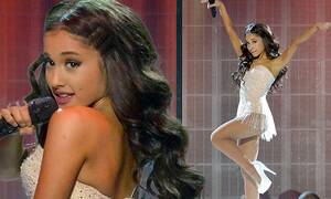 ariana grande nude lesbian peeing - Ariana Grande lets her hair down to perform new song Focus at American  Music Awards | Daily Mail Online