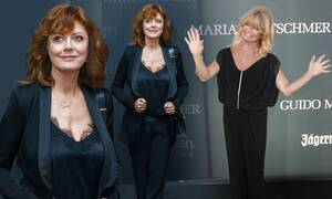 goldie hawn nipples big - Susan Sarandon and Goldie Hawn at Berlin Fashion Week | Daily Mail Online