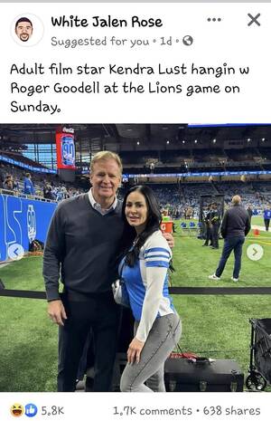 Jalen Porn Star - R. Goodell w/porn star at Ford Field?!?!? - Detroit Lions â€” The Den - The  Den