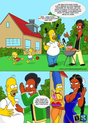 English Drawn Porn - The Simpsons - [Drawn-Sex] - Picnic with Nahasapeemapetilons porno