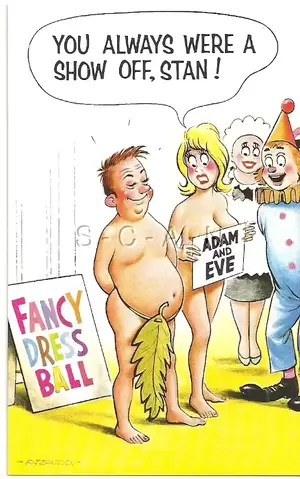 Adam And Eve Porn Comic - Original Vintage English Semi Nude Comic PC- Blond Eve & Adam- Fancy  Dress Ball | eBay