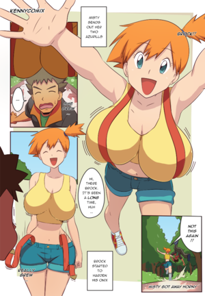 Big Tits Misty Pokemon - Rule 34 - 1boy 1girls alternate breast size alternate version available  armpits arms up big breasts blue eyes bouncing breasts breasts brock brown  hair busty cleavage closed eyes clothed curvy dark-skinned male