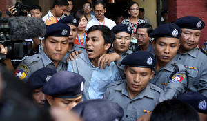 colonial period porn - Reuters journalists Wa Lone, left, and Kyaw Soe Oo arrive at court in  Yangon yesterday. Reuters