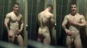 college locker room shower - College alpha wreslter taking a shower | My Own Private Locker Room