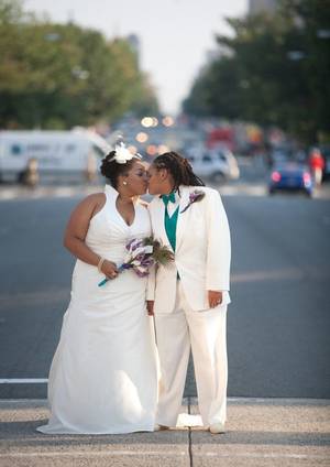 Bride Lifting Dress Porn Lesbian - 12 photos of JaLissa and Janell beginning their journey together in  Washington, D.C. | Freedom. Lesbian PhotographyWedding ...