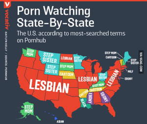 Christian Watching Porn - Hmmm, lot of Christian states watch a lot of lesbian porn