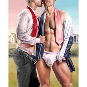 Artsy Gay Porn - Gay Male Art Prints â€” Gay Erotic Art by Nate DeRidder