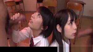 asian gokkun deepthroat - Two Jav Schoolgirls Do Deep Throat BJ And Cum Swallowing Plus Bukkake -  VJAV.com