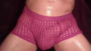 huge uncut cock in panties - See through Red Boxer briefs, 8in uncut cock CUM xxxprecum watch online