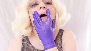 latex glove facial - latex and nitrile medical gloves - suck dildo - cum to face - ahegao - paid  (Arya Grander, MikeCarrot) - PornBox