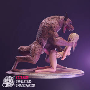 3d Werewolf Porn - STL file Werewolf Fucking a Victim (furry porn sculpture) ðŸºãƒ»3D printing  design to downloadãƒ»Cults