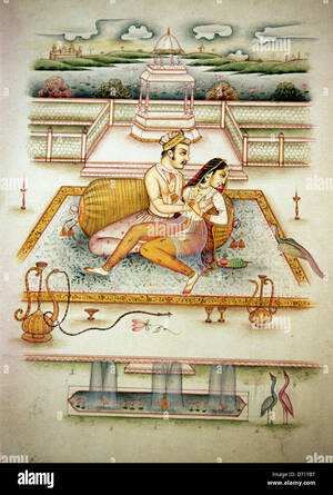 indian porn paintings - Erotic painting. Kamasutra. India Stock Photo - Alamy