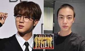 Forced Headshave Porn - BTS K-pop star Jin reveals shaved head as he begins military service |  Daily Mail Online