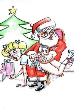 naughty girl spanking art - Santa Spanking A Naughty Girl - Spanking Blog