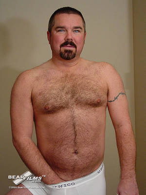 Cute Hairy Man Porn - Bearded middle aged man exposes his hairy chest and cute cock in the  bathroom