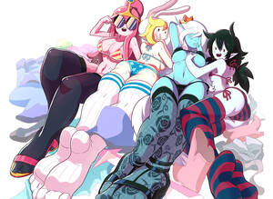 Adventure Time Feet - Fionna, Princess Bubblegum, Ice Queen, Marceline [Adventure Time]  (Gashi-Gashi) â€“ Hentai â€“ Rule34 â€“ Cartoon Porn â€“ Adult Comics