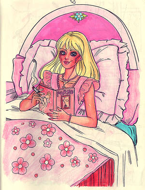 Barbie Porn Drawings - barbie reads porno in bed by linneaborealis on DeviantArt