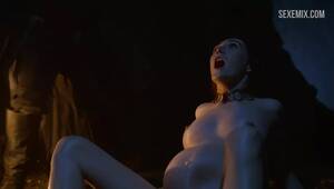 her movie pregnant nude scene - Carice van Houten demon birth scene in Game of Thrones