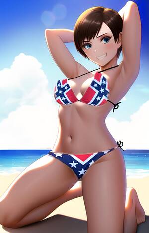 blue eyed beach bikini - Resident Evil Hentai Xxx - Confederate Flag Bikini, Confederate Flag, Blue  Eyes, Rebecca Chambers, Beach, Spread Legs - Valorant Porn Gallery