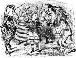 Alice In Wonderland Black And White Porn - John Tenniel's illustration for Through The Looking Glass