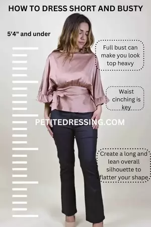 her long boobs - I'm 5'2â€³, here's 19 Best Ways to Dress if You are Petite with Large Bust -  Petite Dressing