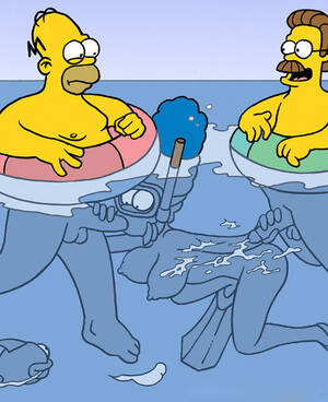 cartoon valley simpsons - Rule 34 - blue hair color cum day fellatio female hair handjob homer simpson  human humanoid insertion male marge simpson multiple males ned flanders  nude oral outdoors penis side view straight testicles