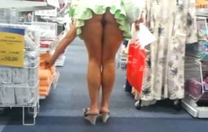 bent over upskirt public flashing gifs - Amateur upskirt ass flash no panties in supermarket VIDEO