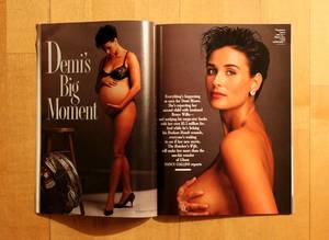 demi moore nude pregnant - Annie Leibovitz iconic photo of a pregnant Demi Moore