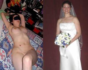 hot bride slut - This bride looks so cute in her wedding dress, all happy and angelic. Then  we look to the left and see a hot MILF slut who loves blindfolds and not  knowing ...