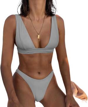 latina naturist beach - big boobs beatch | Ombhsd Bikini Set Swimwear Women Bikini Top For Big  Boobs Swimsuits Beach Style Bikinis Set (Color : 1005-Light Grey, Size :  Small)