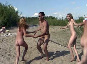 beach party models topless - Nudist beach party with fun dancing | voyeurstyle.com