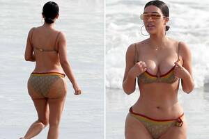 naked kim kardashian at beach - Kim Kardashian Mexico pictures: What are they and why are they trending? |  The US Sun