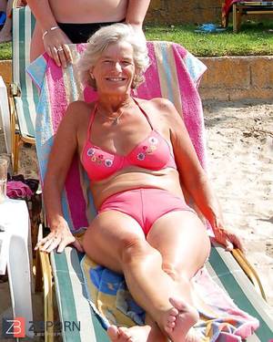 Granny Bikini Porn - Mature and Grannies clad bikinis and undergarments