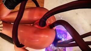 huge tentacle cumshot - Cum inflation - ft. tentacles and Tifa