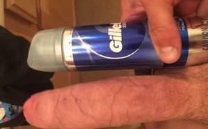 huge shaved cock sex - My cock bigger than a can of shaving cream!