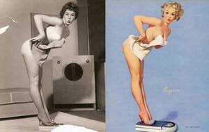 50s Pinup Porn - Photoshop in the 1950's: Pin-Up Girls before and after [SFW] : r/pics